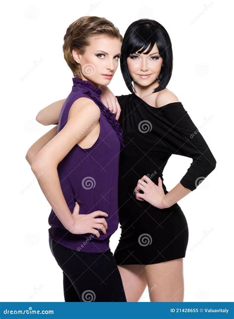 Two Beautiful Glamour Women Stock Image Image Of Beauty Glamour