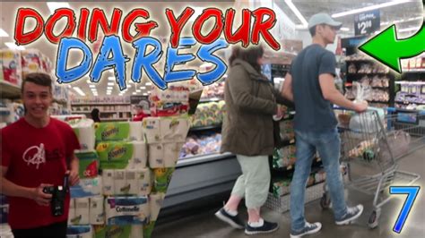 Doing Your Dares In Walmart 7 Running Off With Strangers Carts Youtube
