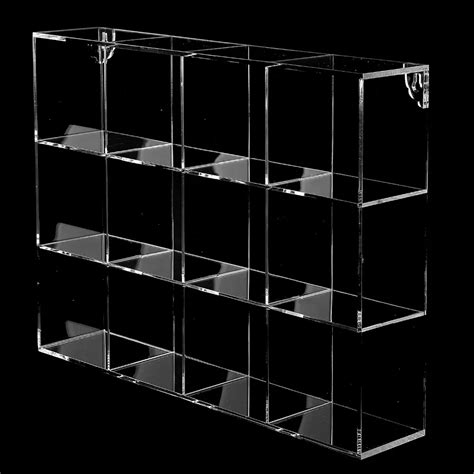 Freestanding Display Cabinet Wall Mounted Clear Acrylic 12 Compartment