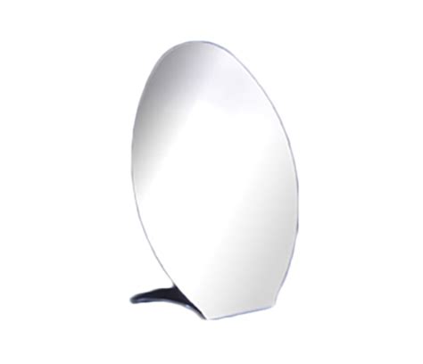 Acrylic Mirrors Bent Oval Acrylic Counter Top Mirror