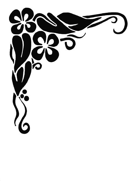 Leaf Border Clipart Black And White Free Download On Clipartmag