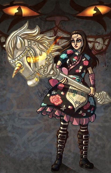 Alice Madness Returns Art Silk Maiden Hobby Horse American Mcgee