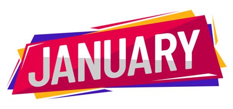 Januray Text Transparent January Months Name January Transparent