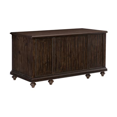 Lexicon Cardano Wood Executive Desk In Driftwood Charcoal