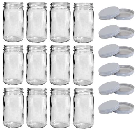 Nms 8 Ounce Glass Tall Mason Canning Jars 58mm Mouth Case Of 12