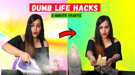 Trying Dumb Life Hacks By 5 Minute Crafts Youtube