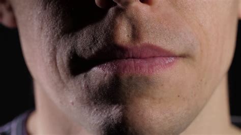 A Man Licks Dry Lips Stock Footage Sbv 338375282 Storyblocks