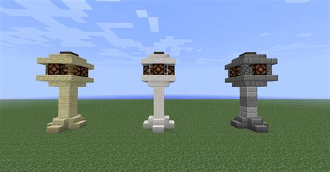 I made some Sandstone and Marble Varieties of the lamps shown in an earlier thread. : Minecraft
