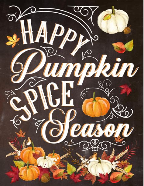 Happy Pumpkin Spice Season Free Fall Printable
