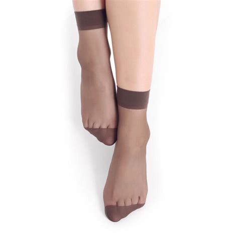 1020 Pairs Womens Ankle Socks Ultra Thin Elastic Sheer Silky Short Stockings Ebay