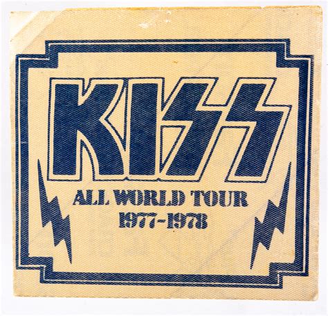 Kiss Backstage Pass All World Tour 1977 1978 Kiss Museum