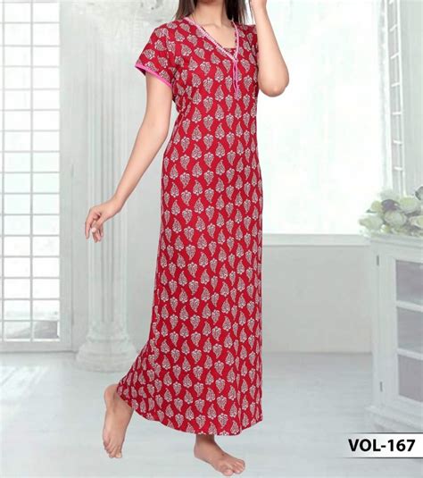 Pattern Printed Ladies Cotton Nighty Manufacturer At Rs 100piece In Delhi