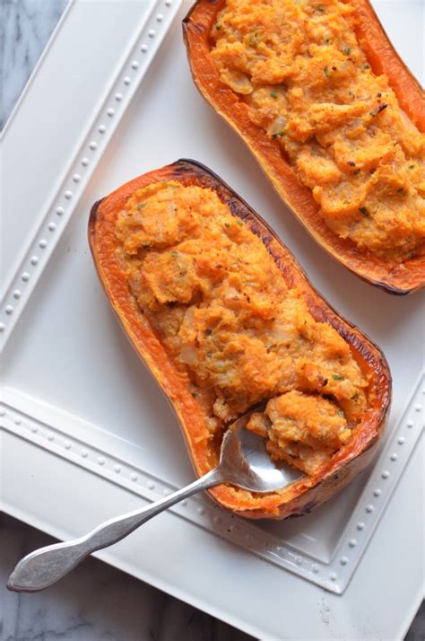 Twice Baked Butternut Squash With Ricotta And Sage
