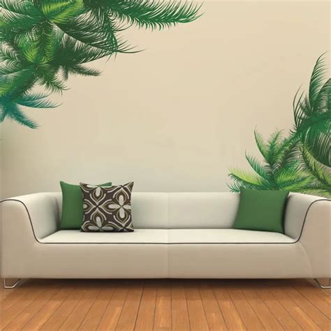 Green Palm Tree Wall Sticker Living Room Bedroom Tv Background Decor