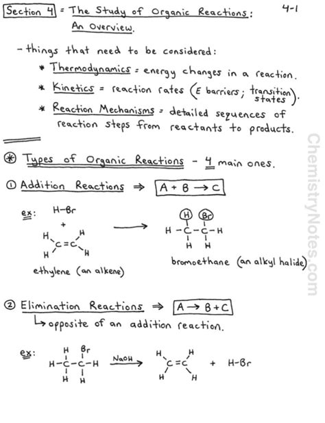 Organic Chemistry Reactions Organic Chemistry Notes Chemistry Notes