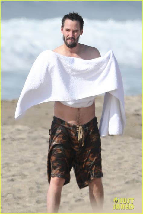 Keanu Reeves Looks Fit Shirtless At The Beach In Malibu Photo