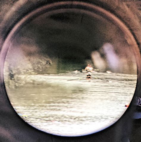 View through the telescope - Girl on the River