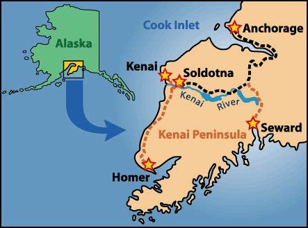 Alaska peninsula is a peninsula in alaska and has an elevation of 489 metres. Kenai Peninsula Map | Kenai peninsula, Map, Kenai