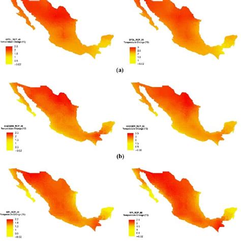 Changes In Mean Annual Precipitation For Mexico With An Increase Of