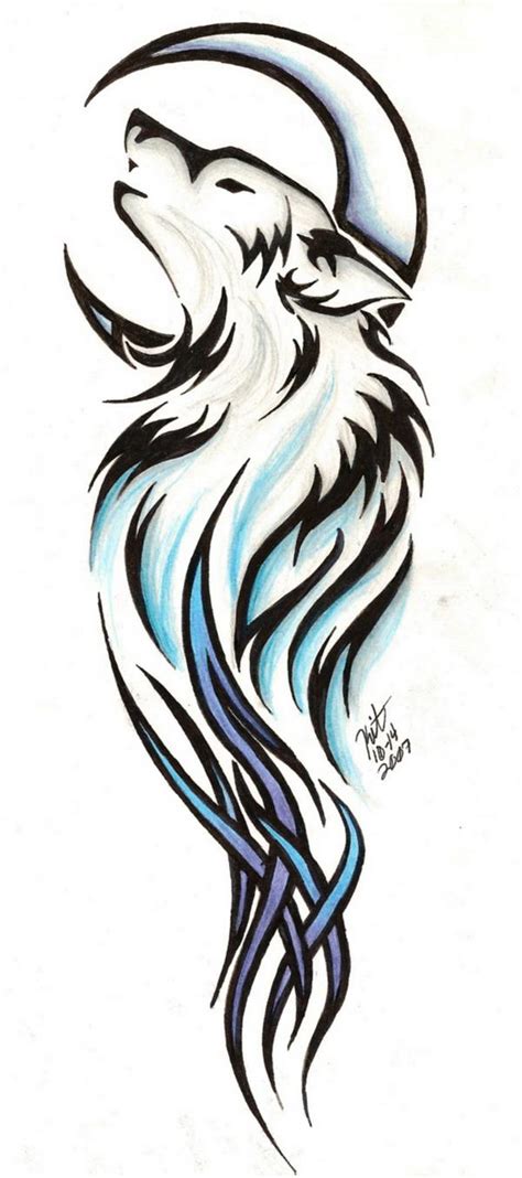 Tribal Wolf Tattoo By Reighnmiyuki Free Images At Vector