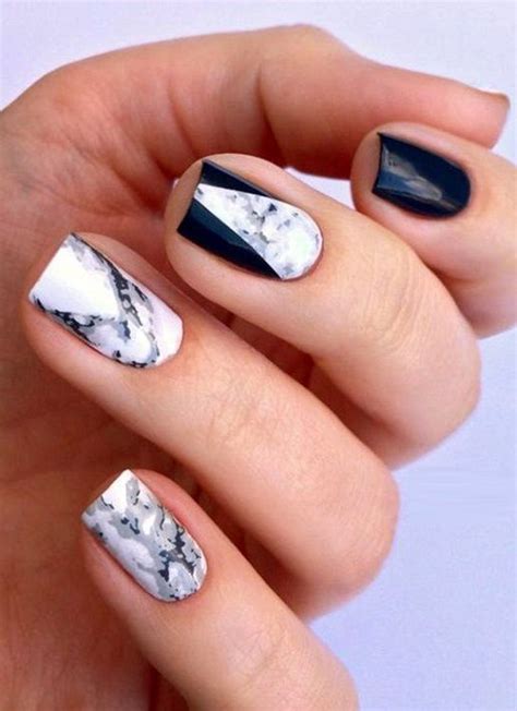 Marble Nail Designs Sparkly Polish Nails