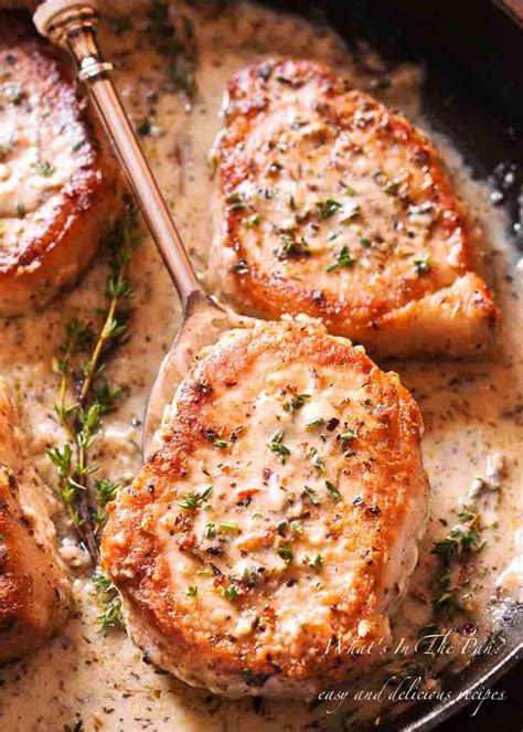 Maybe you would like to learn more about one of these? Creamy Low Carb Pork Chops (Gluten Free) - What's In The Pan?