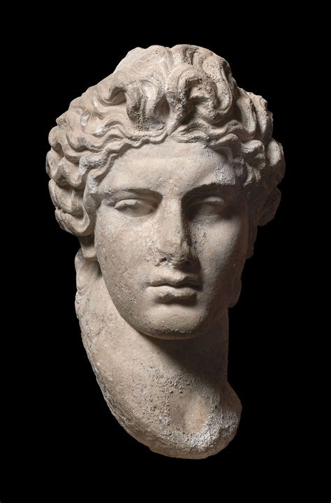 A Monumental Roman Marble Head Of Apollo Circa 1st Century Bc 1st