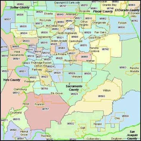 Us zip codes by zip, county, place name, state. Map Of Sacramento Zip Codes | Holiday Map Q | HolidayMapQ ...