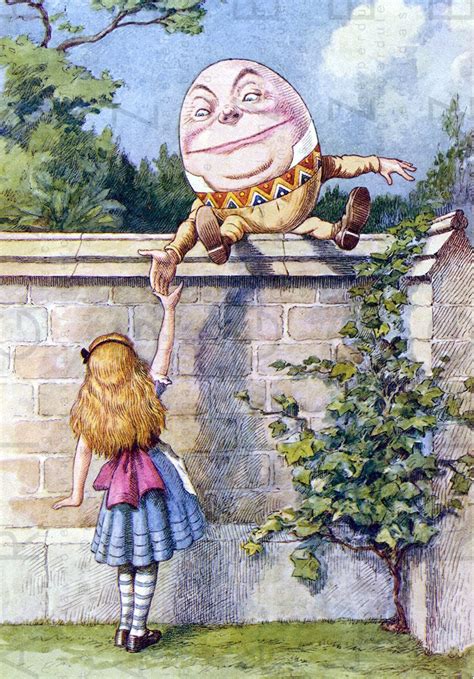 Humpty Dumpty And Alice In Wonderland Victorian Illustration Etsy