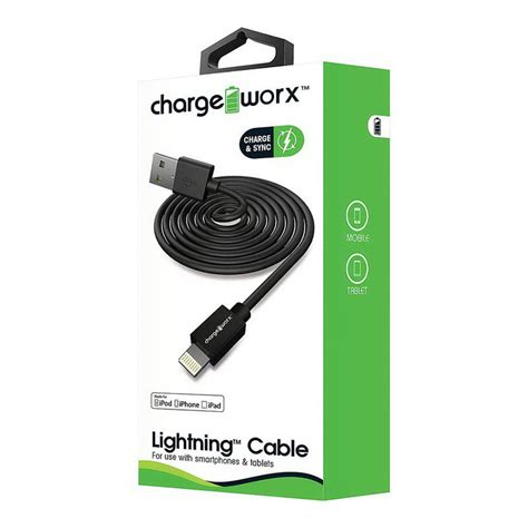 Charge Worx 3ft Lightning Sync And Charge Cable Black 1 Ea