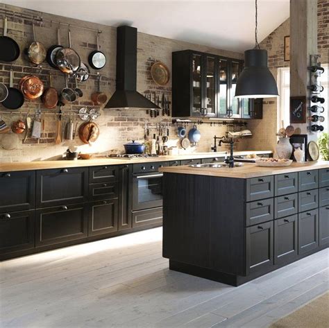 Ikea Black Kitchen Cabinets Kitchen Ideas Style