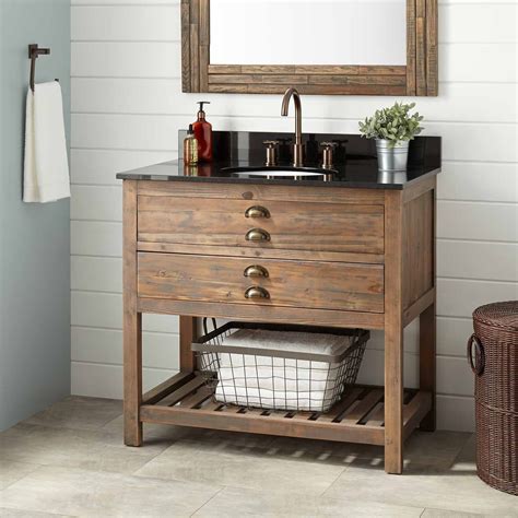 36 Benoist Reclaimed Wood Vanity For Undermount Sink Gray Wash Pine