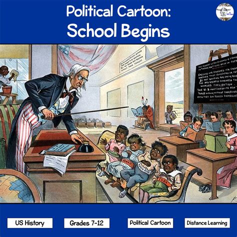 Political Cartoon School Begins Amped Up Learning