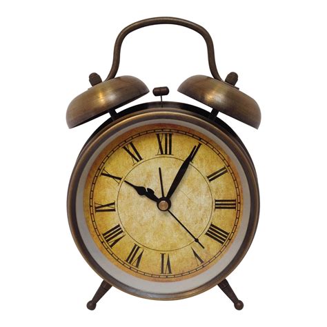 Antique Style Brushed Brass Alarm Clock Chairish