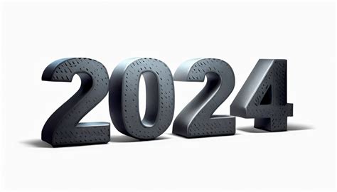 Números 2024 Año Nuevo En 3d Stock De Foto Gratis Public Domain