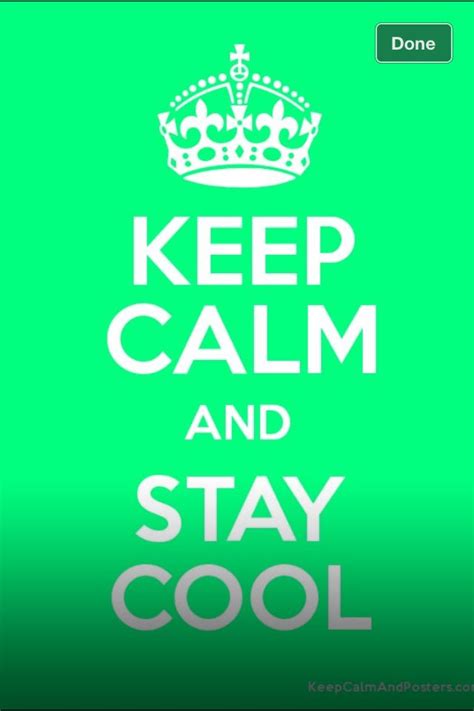 Keep Calm Stay Cool Keep Calm Artwork