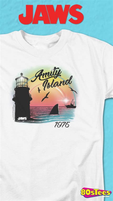 Airbrush Amity Island Jaws T Shirt Jaws Mens T Shirt Shirts T Shirt