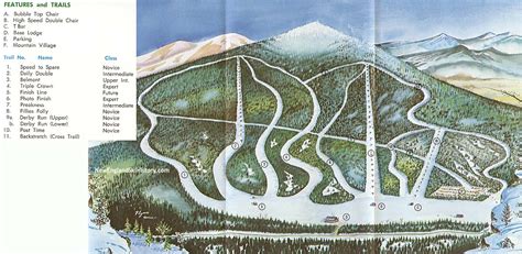 1970s Onset Trail Map New England Ski Map Database