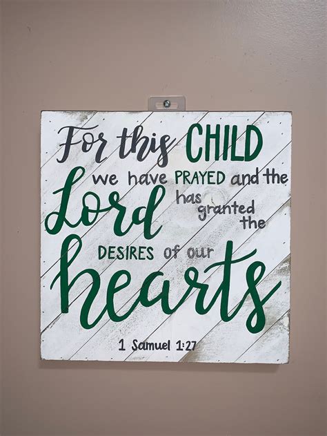 1 Samuel 127 Bible Verse Baby Sign Baby Shower T Sign Etsy Uk