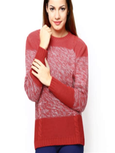 Buy Species Women Red Wool Blend Sweater Sweaters For Women 524470