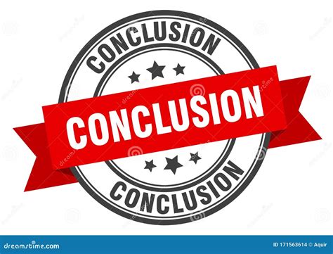 Conclusion Label Conclusion Round Band Sign Stock Vector