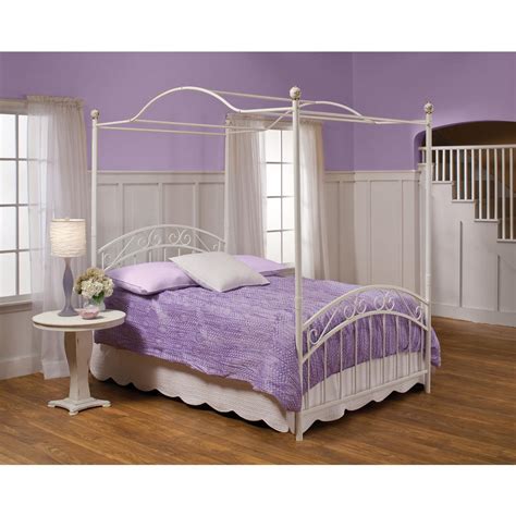 Whether you choose to use this decorative piece in a. Hillsdale Furniture Emily White Full Canopy Bed-1864BFPR ...