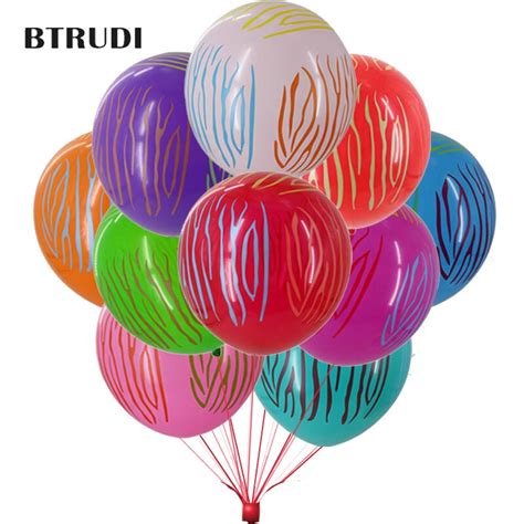 Btrudi 3050pcslot 12inch Wave Pattern Printed Balloons 100 Latex