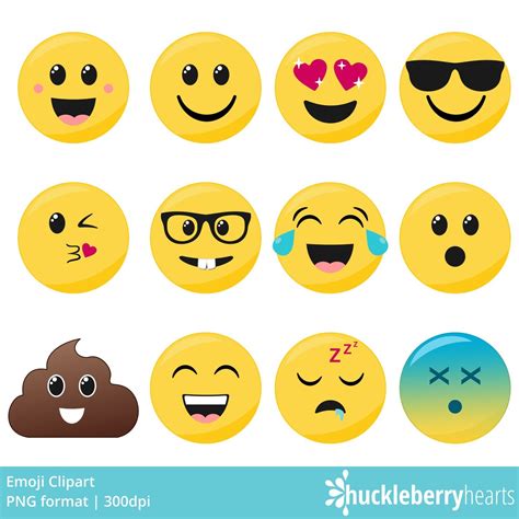 Emoji Clipart Emoji Svg Smiley Face Clipart Faces Etsy Emoji