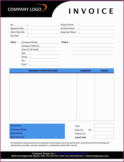 Consultant Invoice Template Word Uk Contractor Simple Throughout