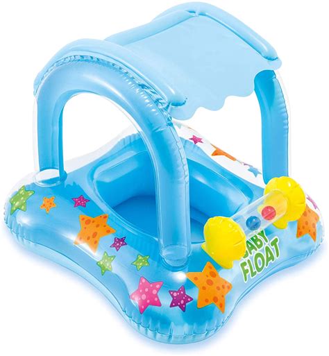 Baby Inflatable Pool Float With Canopy For Toddler Infant Boys Girls