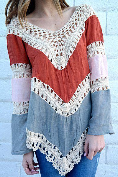 2018 Crochet Panel Beach Tunic Cover Up Top In Red One Sizefit Size Xs