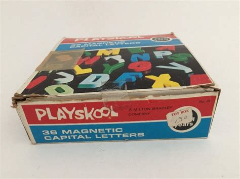 Vintage Playskool Magnetic Capital Letters 36 Letters 1970 1925904421