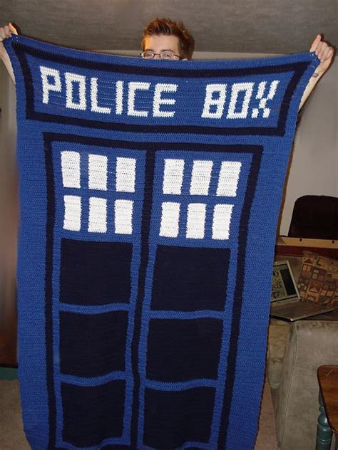 Rebelsongs Tardis Blanket Crochet Tardis Doctor Who Crochet