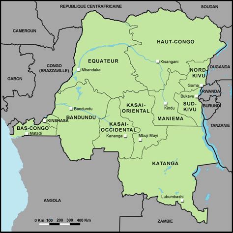 Rfi République Démocratique Du Congo Carte Des Provinces De La Rdc